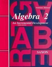 Cover of: Algebra 2 (Saxon Algebra) by Saxon