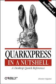 Cover of: QuarkXPress in a nutshell by Donnie O'Quinn