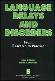 Cover of: Language delays and disorders | Lydia Ruffner Smiley