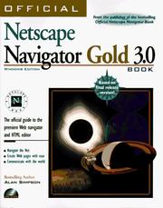 Cover of: Official Netscape Navigator gold 3.0 book | Simpson, Alan