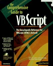 Cover of: comprehensive guide to VBScript: the encyclopedic reference for VBScript, HTML & ActiveX