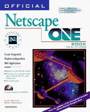 Cover of: Official Netscape ONE book: create integrated platform-independent Web applications