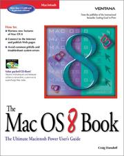 Cover of: The Mac OS 8 book: the ultimate Macintosh user's guide
