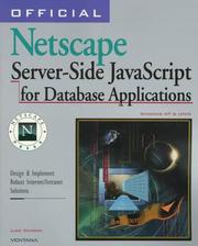 Cover of: Offical Netscape server-side JavaScript for database applications: Windows NT & UNIX