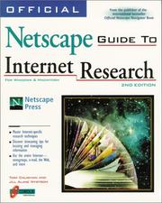 Cover of: Offical Netscape guide to Internet research by Tara Calishain