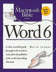 Cover of: The Macintosh bible guide to Word 6