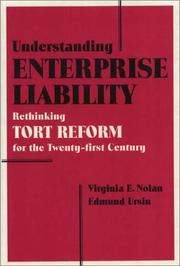 Understanding enterprise liability by Virginia E. Nolan
