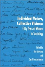 Cover of: Individual Voices, Collective Visions by Ann Goetting