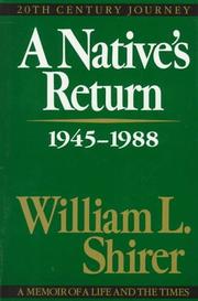 Cover of: A Native's Return, 1945-1988 (Twentieth-Century Journey)