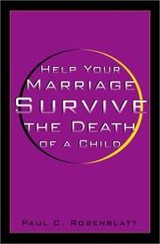 Cover of: Help Your Marriage Survive by Paul Rosenblatt