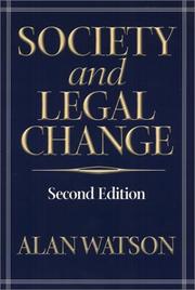 Society and legal change by Alan Watson
