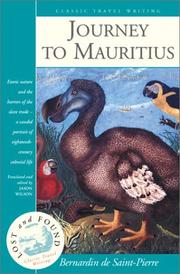 Cover of: Journey to Mauritius by Bernardin de Saint-Pierre
