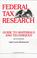 Cover of: Federal tax research