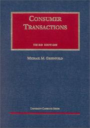 Cover of: Greenfield's Consumer Transactions, 3d