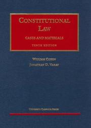 Cover of: Constitutional law by Cohen, William