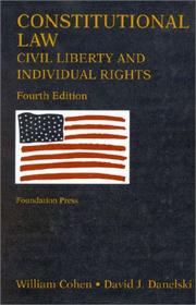 Cover of: Constitutional law by Cohen, William