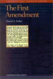 Cover of: The First Amendment by Daniel A. Farber