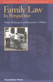 Cover of: Family Law in Perspective (Concepts and Insights Series)