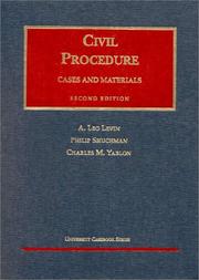 Cover of: Levin, Schuchman and Yablon