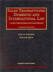 Cover of: Cases, problems, and materials [on] sales transactions: domestic and international law