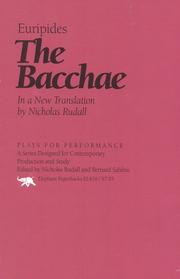 Cover of: The Bacchae by Nicholas Rudall, Euripides