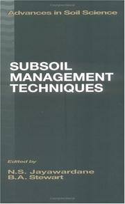 Cover of: Subsoil Management Techniques (Advances in Soil Science)