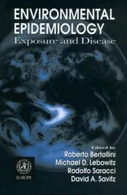 Cover of: Environmental epidemiology: exposure and disease