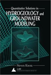 Cover of: Quantitative solutions in hydrogeology and groundwater modeling