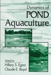 Dynamics of Pond Aquaculture by Hillary S. Egna, Claude E. Boyd