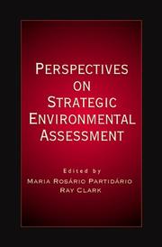 Cover of: Perspectives on Strategic Environmental Assessment | Maria Rosario Partidario