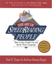 Cover of: The Art of Speed Reading People by Paul D. Tieger, Barbara Barron-Tieger