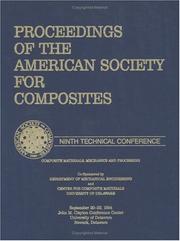 Cover of: American Society of Composites, Ninth International Conference Proceedings