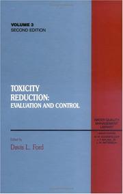 Cover of: Toxicity Reduction: Evaluation and Control, Volume III, Second Edition (Water Quality Management Library , Vol 3)