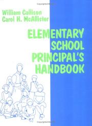 Cover of: Elementary School Principal's Handbook by William Callison