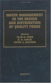 Cover of: Water management in the design and distribution of quality foods