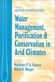 Cover of: Water Management, Purificaton, and Conservation in Arid Climates, Volume II by Mattheus F. A. Goosen, Walid H. Shayya