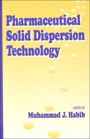 Cover of: Pharmaceutical Solid Dispersion Technology | 