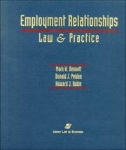 Cover of: Employment relationships: law & practice