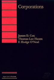Cover of: Corporations by Cox, James D.