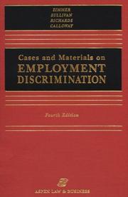 Cover of: Cases and materials on employment discrimination