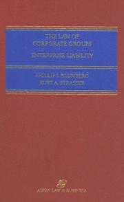 Enterprise liability in commercial relationships by Phillip I. Blumberg, Kurt A. Strasser