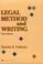 Cover of: Legal method and writing