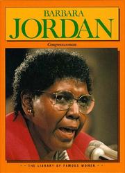 Cover of: Barbara Jordan, congresswoman