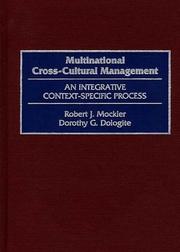 Cover of: Multinational cross-cultural management by Robert J. Mockler