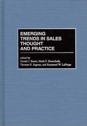 Cover of: Emerging trends in sales thought and practice