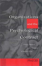 Cover of: Organizations and the psychological contract: managing people at work