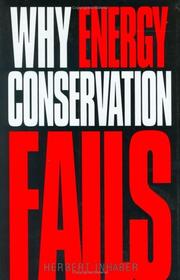 Cover of: Why energy conservation fails