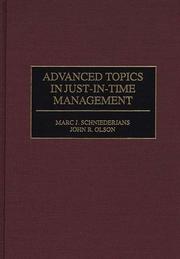 Cover of: Advanced Topics in Just-In-Time Management