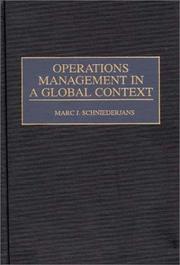 Cover of: Operations management in a global context | Marc J. Schniederjans
