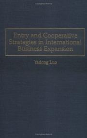 Cover of: Entry and Cooperative Strategies in International Business Expansion